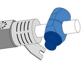 Стрижневі насадки 16 - 20 - 25 - 32 - 40 - 50 - 63 + 100 мм синього кольору