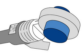 Парні насадки 16 - 20 - 25 - 32 - 40 - 50 -63 - 75 - 90 - 110 - 125 мм синього кольору